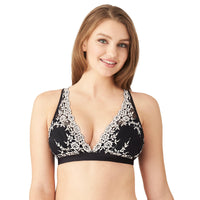 Wacoal "Embrace Lace" Black Wire Free Bralette - Lion's Lair Boutique - 30, 32, 34, 36, 38, 40, 42, B, C, continuity, D, DD, E, Embrace Lace, F, LET, lingerie, Wacoal, wireless - Wacoal