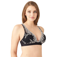 Wacoal "Embrace Lace" Black Wire Free Bralette - Lion's Lair Boutique - 30, 32, 34, 36, 38, 40, 42, B, C, continuity, D, DD, E, Embrace Lace, F, LET, lingerie, Wacoal, wireless - Wacoal
