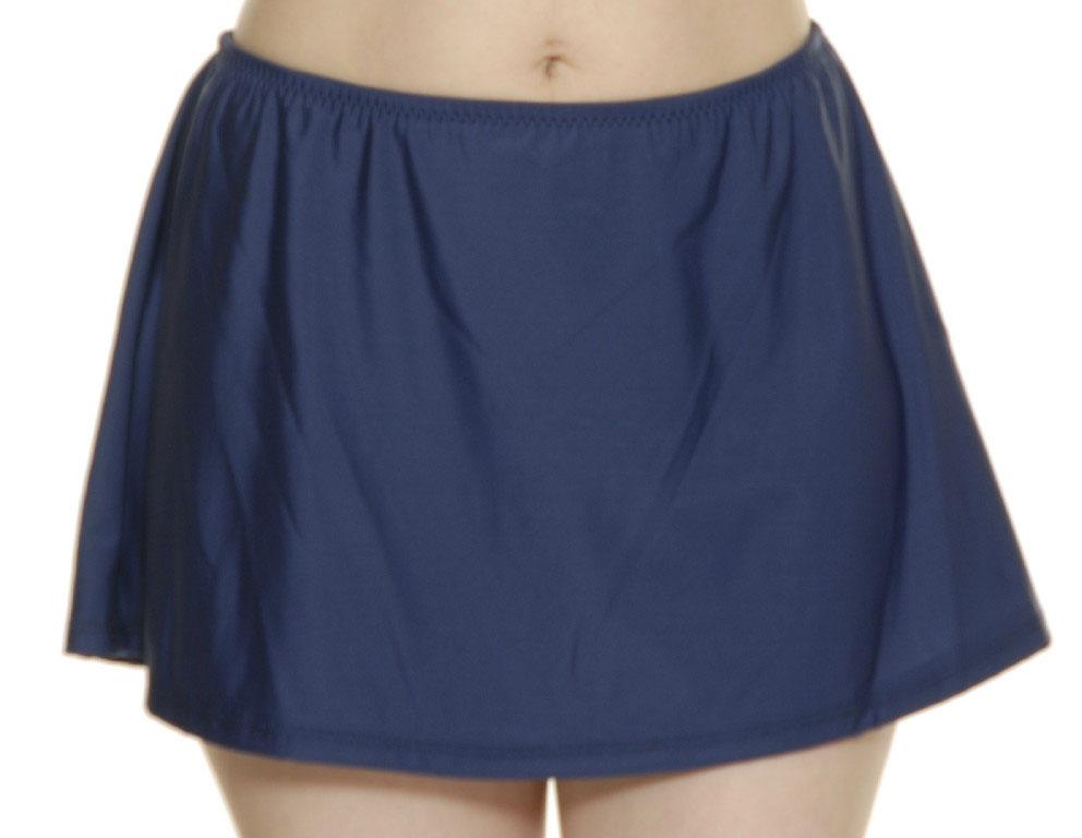 Topanga Navy Swim Skirt with Brief - Lion's Lair Boutique - 1X, 2X, 3X, 4X, Black, Bottom, continuity, L, M, S, Skirt, SKT, Solid, Swimwear, T.H.E., XL, XS - T.H.E Swimwear