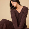 Softies Espresso Marshmallow V-Neck Lounge Set