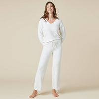 Softies Almond Marshmallow V-Neck Lounge Set