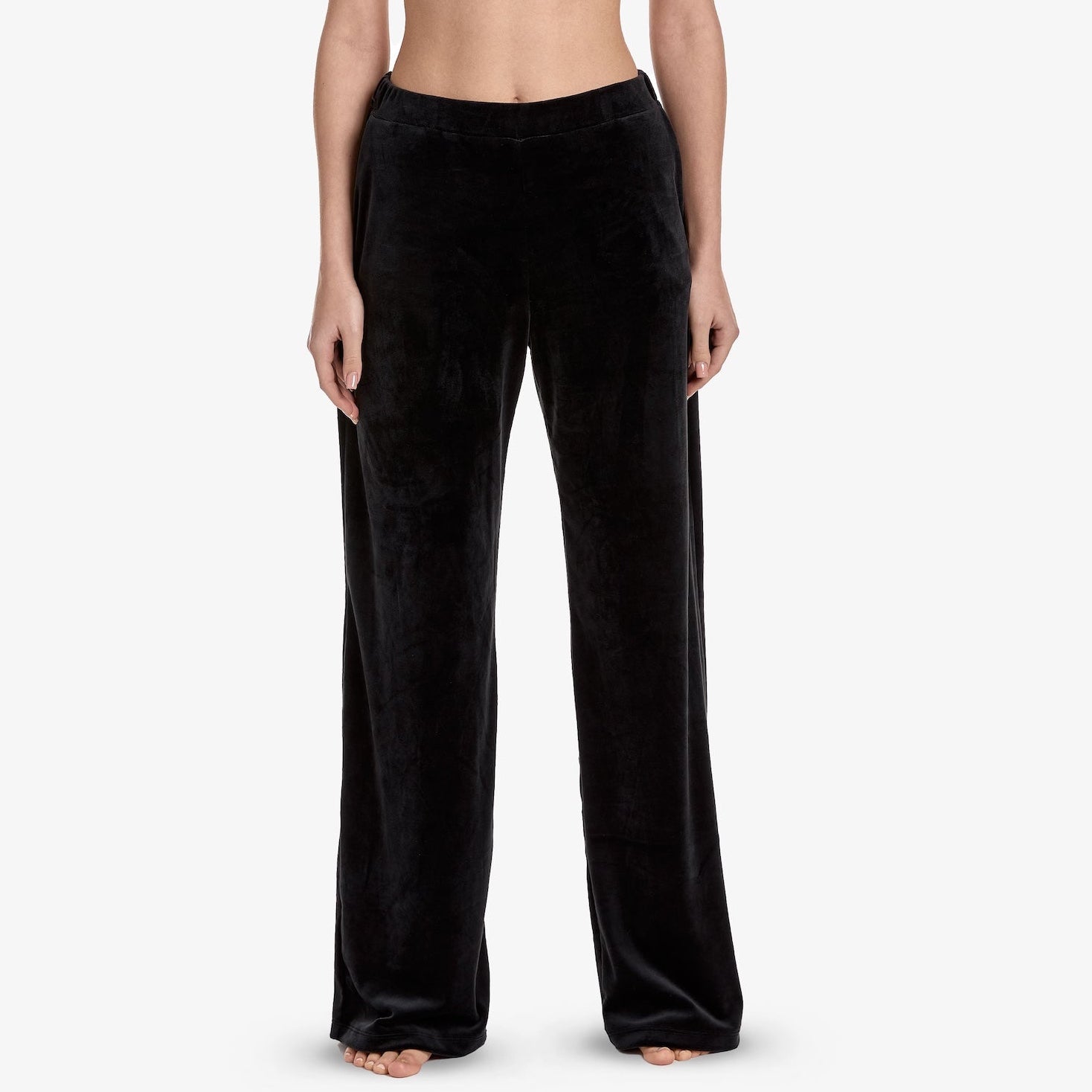 Ajour "Stellar" Black Velour Lounge Pants