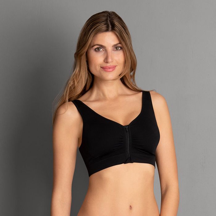 Anita "Lynn" Black Front Closure Bra