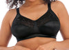 Elomi "Cate" Black Non Wired Bra (B-G) - Lion's Lair Boutique - 36, 38, 40, 42, 44, 46, 48, C, cate, continuity, D, DD, deep cup, E, elomi, F, FF, full cup, G, lingerie, SFT, wireless - Elomi