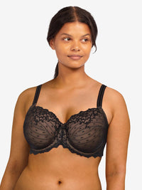 Chantelle "Rive Gauche" Black UW Full Coverage Unlined Bra (C-G) - Lion's Lair Boutique - 32, 34, 36, 38, 40, 42, 44, BR3, C, continuity, D, DD, E, F, FF, full cup, G, lingerie - Chantelle