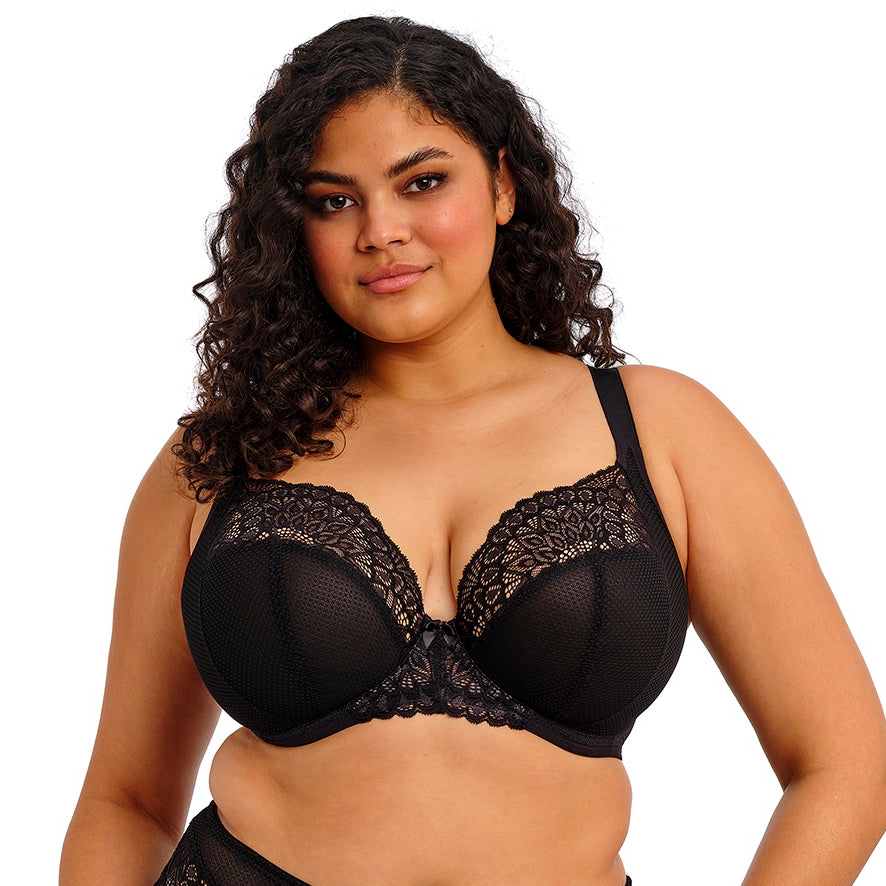 Elomi “Tiernie” Black UW Plunge Bra (DD-K)