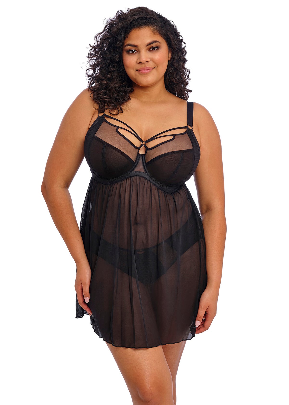 Elomi "Sachi" Black UW Babydoll