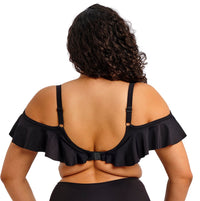 Elomi "Plain Sailing" Black UW Plunge Bikini Top