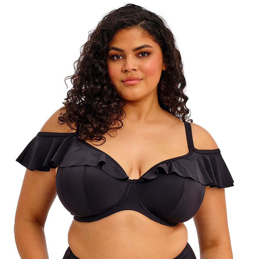 Elomi "Plain Sailing" Black UW Plunge Bikini Top