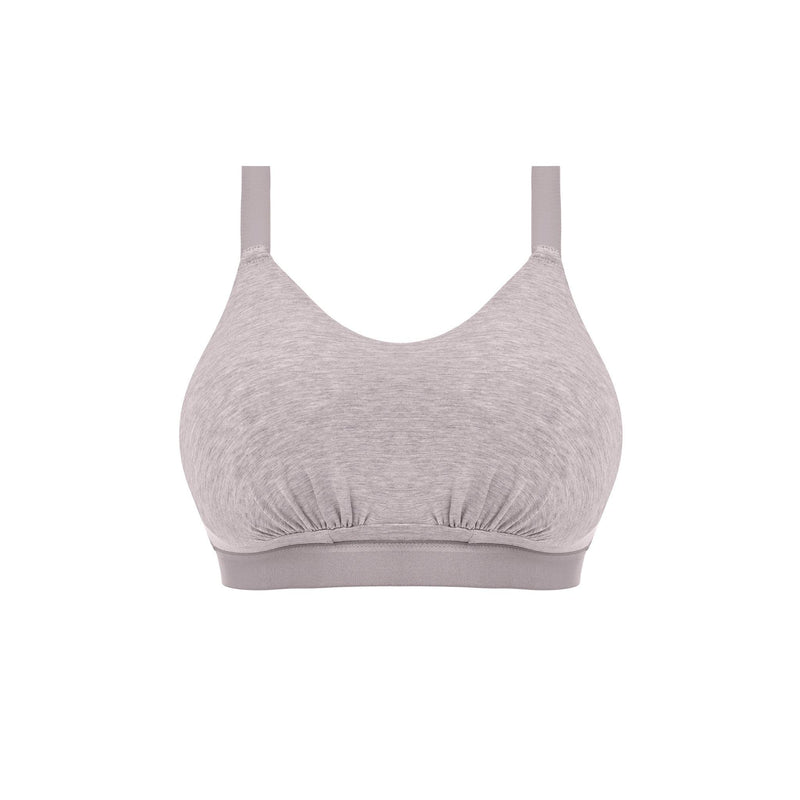 Elomi "Downtime" Grey Marl Non-Wired Bralette (F-JJ) - Lion's Lair Boutique - 32, 34, 36, 38, 40, 42, 44, continuity, elomi, F, FF, G, GG, H, HH, J, JJ, lingerie, SFT, wireless - Elomi