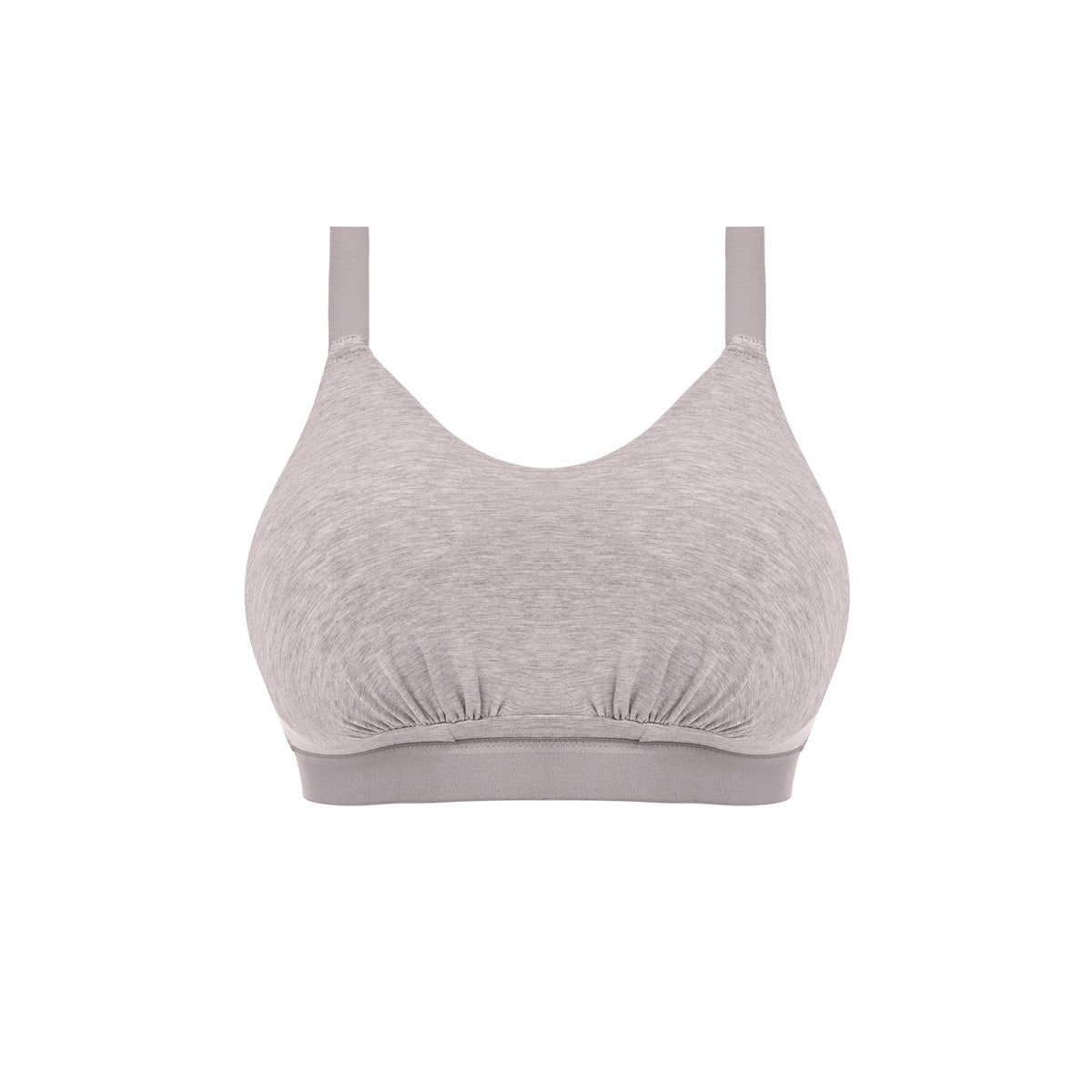 Elomi "Downtime" Grey Marl Non-Wired Bralette (F-JJ) - Lion's Lair Boutique - 32, 34, 36, 38, 40, 42, 44, continuity, elomi, F, FF, G, GG, H, HH, J, JJ, lingerie, SFT, wireless - Elomi