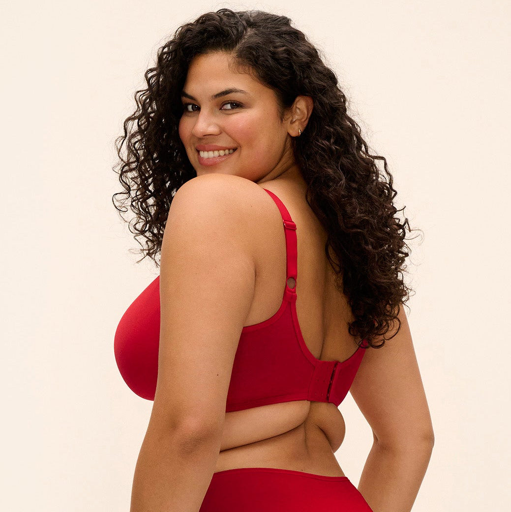 Elomi "Smooth" Haute Red UW Moulded Non Padded Bra (DD-J)