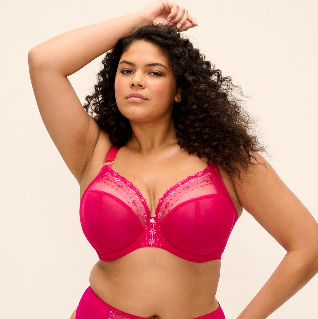 Elomi "Matilda" Hot Pink UW Plunge Bra (DD-K)