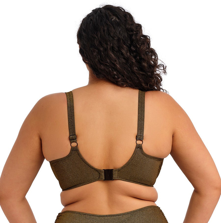 Elomi "Sunset Shimmer" Gold Rush UW Plunge Bikini Top (E-JJ)