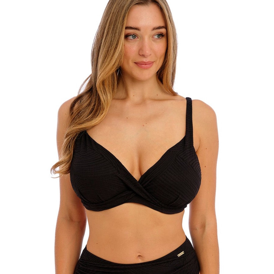 Fantasie "Ottawa" Black UW Plunge Bikini Top (D-G)