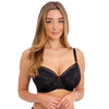 Fantasie "Fusion Lace" Black UW Side Support Bra (D-HH) - Lion's Lair Boutique - 30, 32, 34, 36, 38, 40, BSS, continuity, D, DD, E, F, Fantasie, FF, Fusion, G, GG, H, HH, lingerie, SEP 2023 - Fantasie