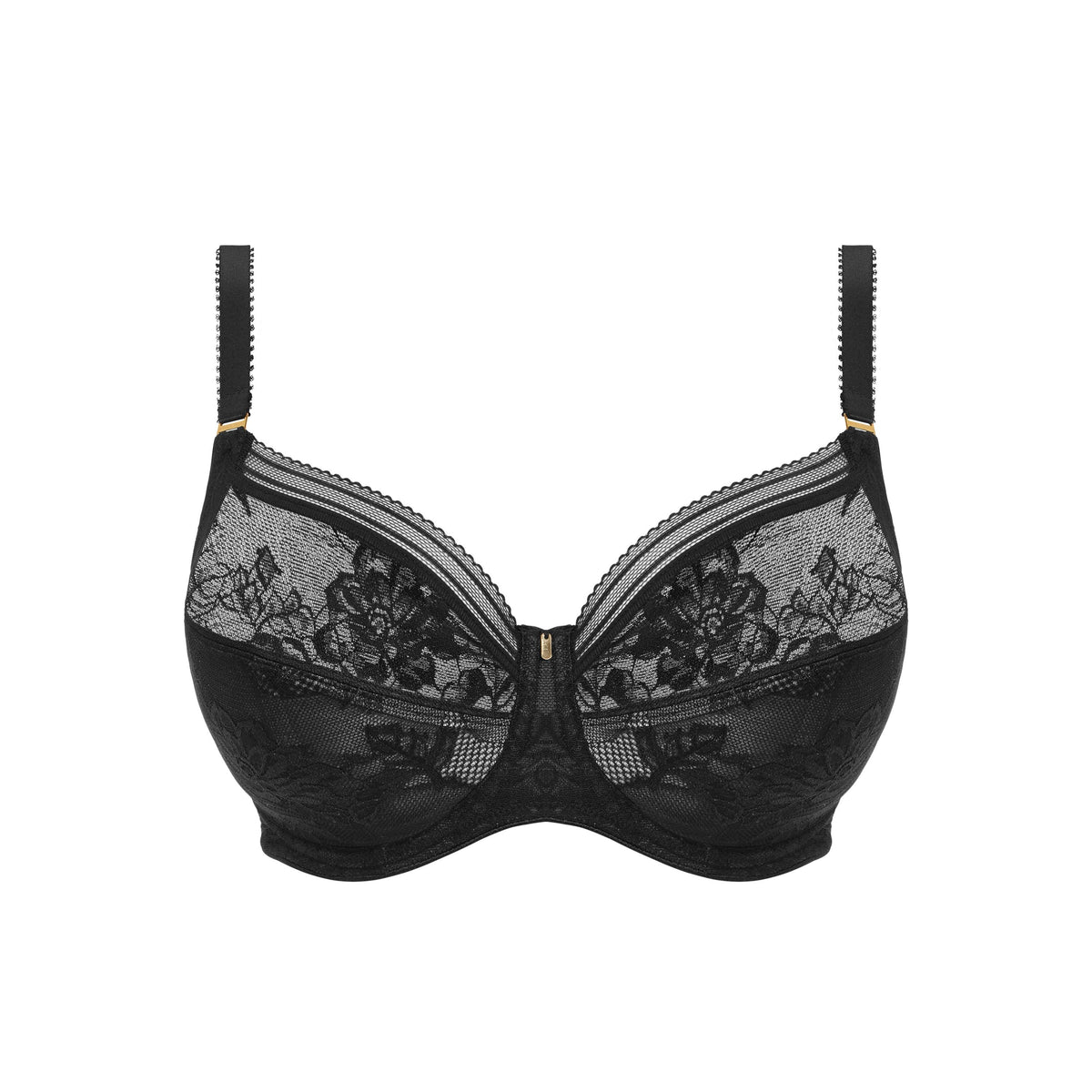 Fantasie "Fusion Lace" Black UW Side Support Bra (D-HH) - Lion's Lair Boutique - 30, 32, 34, 36, 38, 40, BSS, continuity, D, DD, E, F, Fantasie, FF, Fusion, G, GG, H, HH, lingerie, SEP 2023 - Fantasie