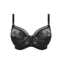 Fantasie "Fusion Lace" Black UW Side Support Bra (D-HH) - Lion's Lair Boutique - 30, 32, 34, 36, 38, 40, BSS, continuity, D, DD, E, F, Fantasie, FF, Fusion, G, GG, H, HH, lingerie, SEP 2023 - Fantasie