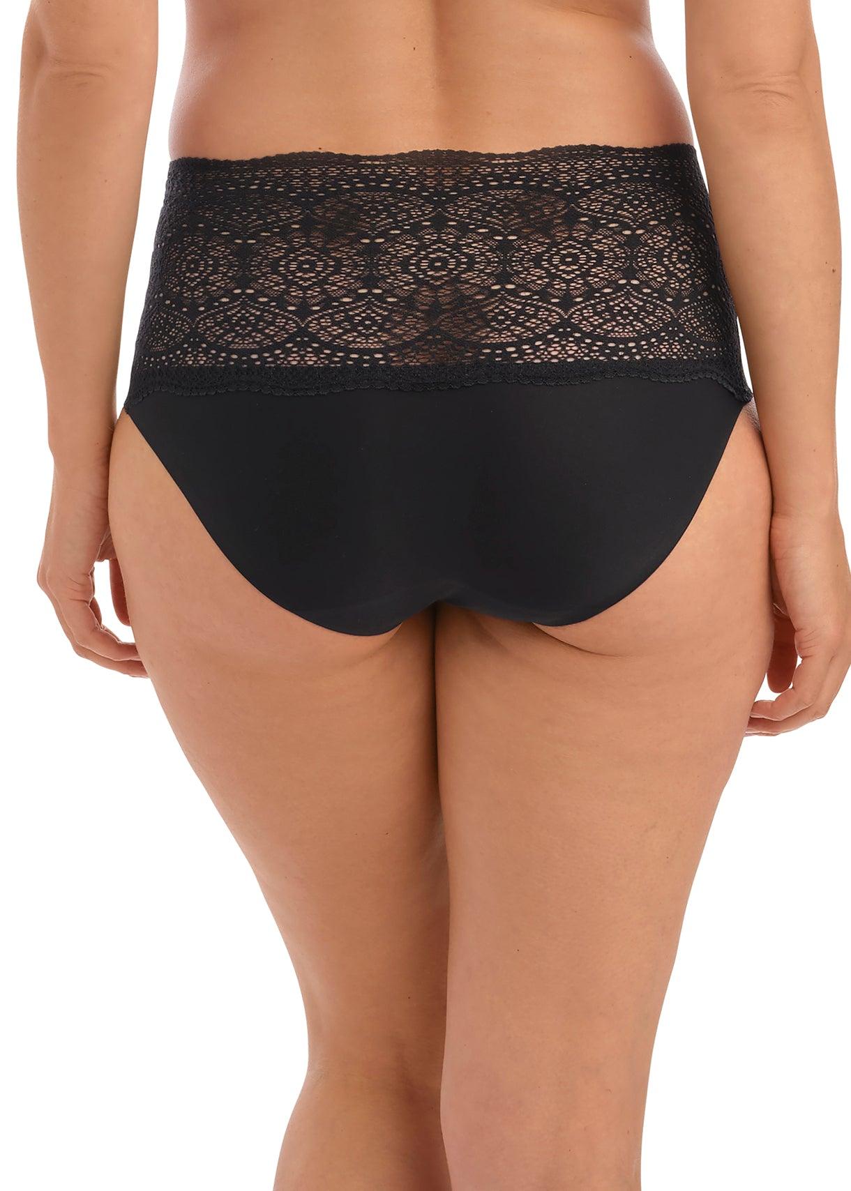 Fantasie "Lace Ease" Black Invisible Stretch Full Brief - Lion's Lair Boutique - ALT, continuity, Fantasie, HIW, L, lingerie, M, S, XL, XS - Fantasie