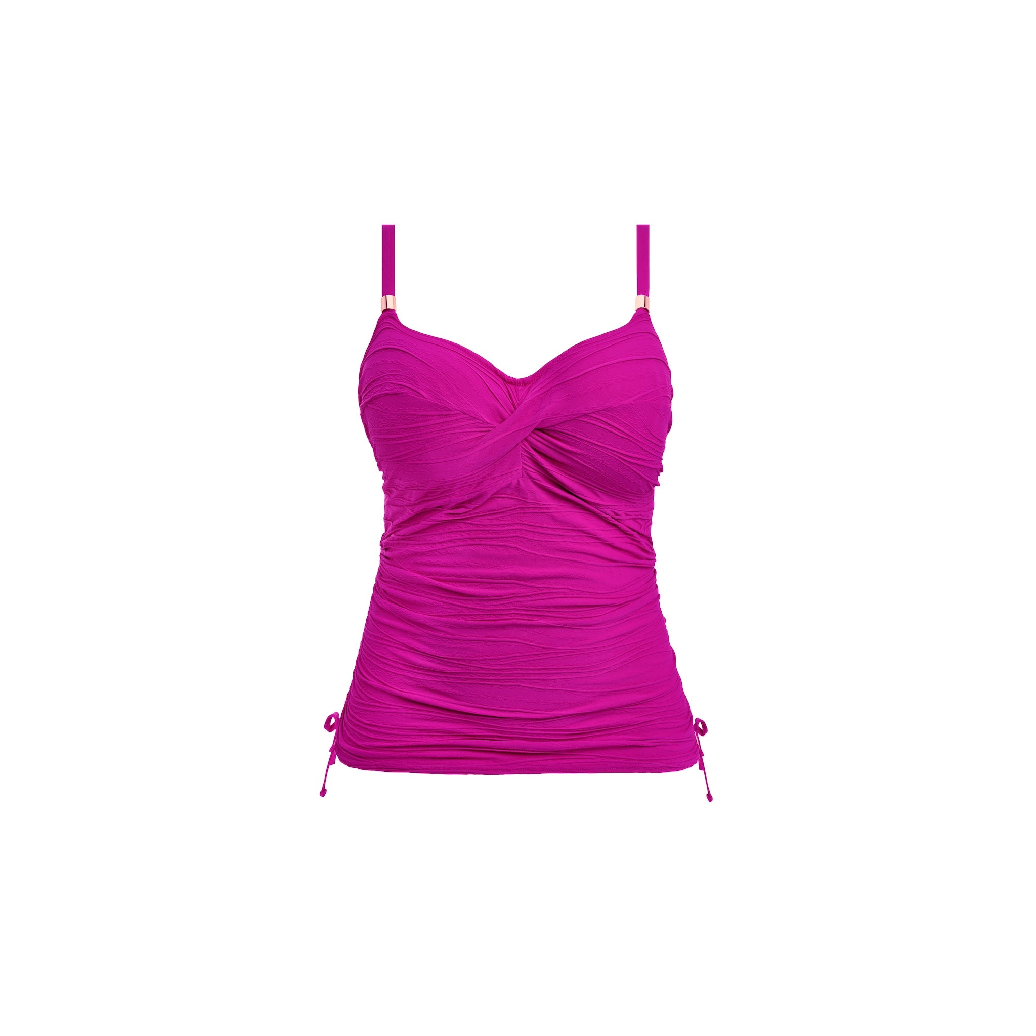 Fantasie "Beach Waves" Bright Fucshia UW Twist Front Tankini Top (D-H)