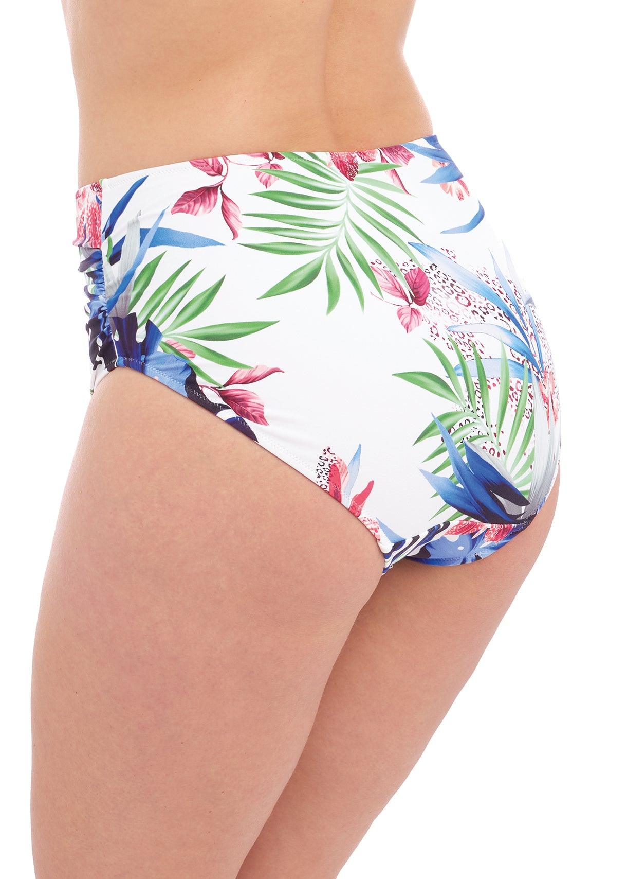 Fantasie "Santa Catalina" Full Bikini Brief - Lion's Lair Boutique - 2X, Bottom, Fantasie, Fashion, FUL, Pattern, SALE, Swimwear, Warehouse, White, XL - Fantasie