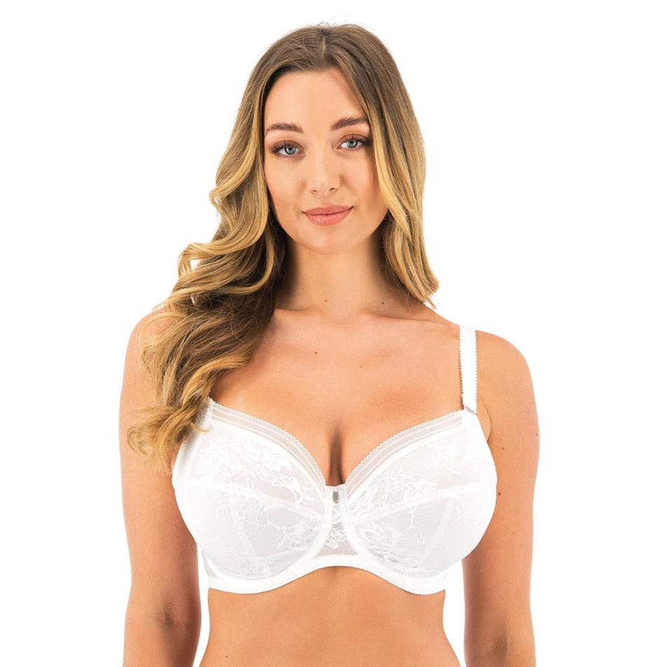 Fantasie "Fusion Lace" White UW Side Support Bra (D-HH)