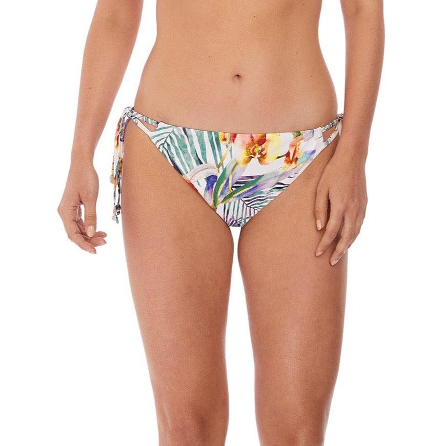 Fantasie "Playa Blanca" Classic Tie Side Brief - Lion's Lair Boutique - ALT, Fantasie, Fashion, L, Pattern, SALE, Tie Side, TSR, White, XL - Fantasie