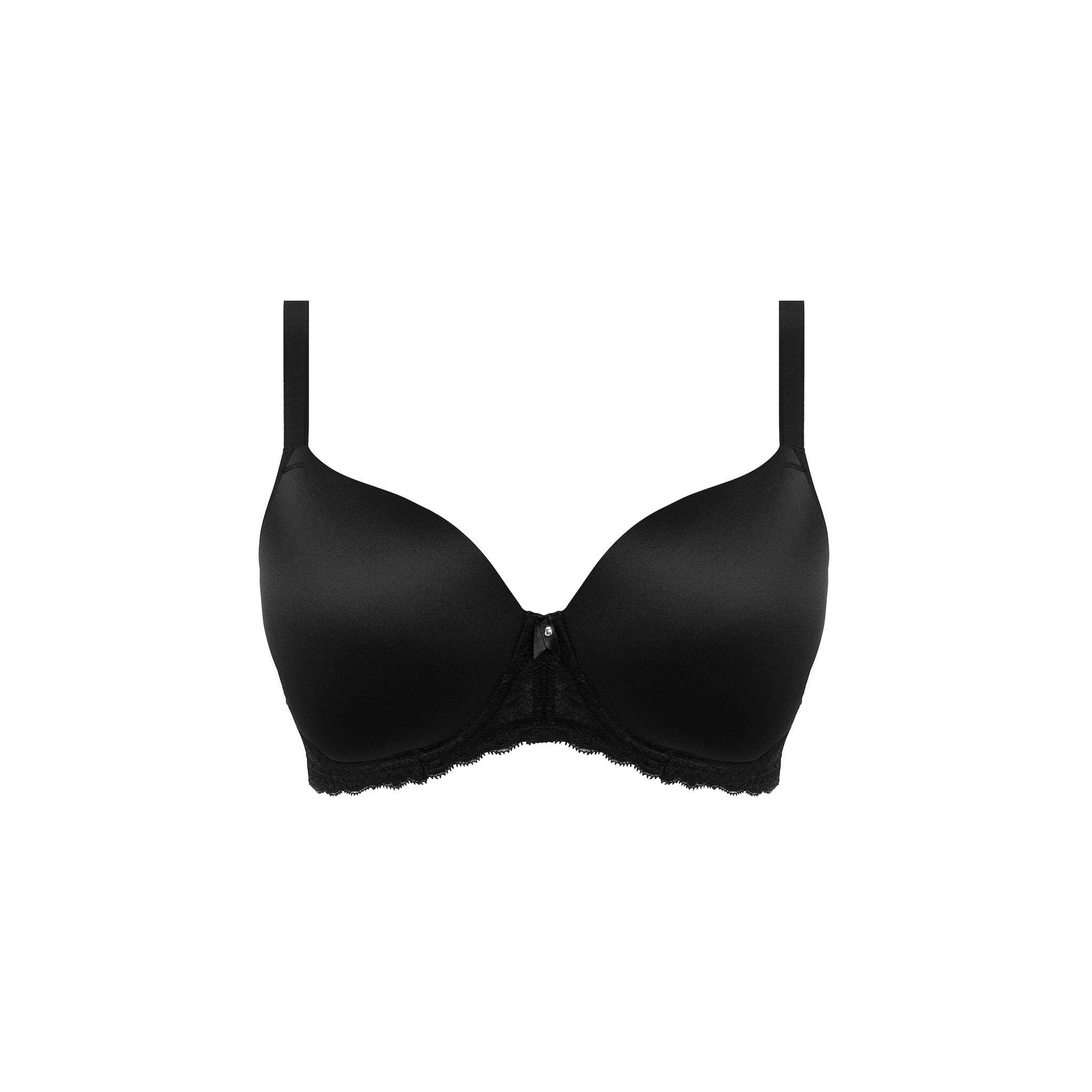 Freya "Offbeat" Black UW Moulded Demi T-Shirt Bra (C-HH)