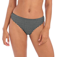 Freya "Check In" Monochrome Bikini Brief - Lion's Lair Boutique - 2X, Black, Bottom, Classic, continuity, Freya, L, M, OCT 2023, Pattern, S, Swimwear, White, XL, XS - Freya