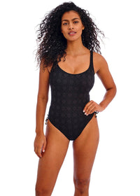 Freya "Nomad Nights" Black UW Swimsuit (D-G) - Lion's Lair Boutique - 1PX, 30, 32, 34, 36, 38, Black, continuity, D, DD, E, F, FEB 2024, FF, Freya, G, One Piece, Solid, Swimwear, UW - Freya