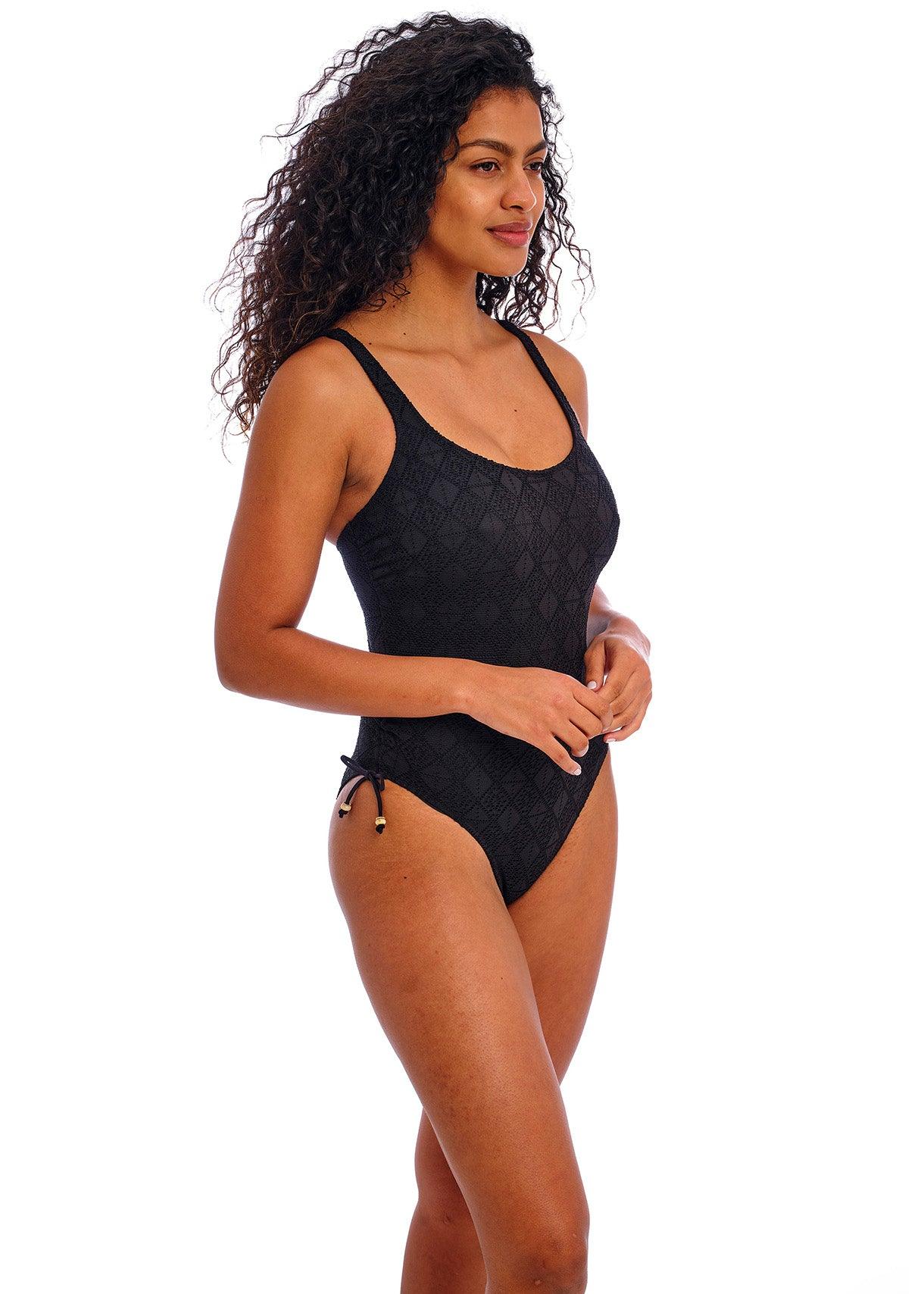 Freya "Nomad Nights" Black UW Swimsuit (D-G) - Lion's Lair Boutique - 1PX, 30, 32, 34, 36, 38, Black, continuity, D, DD, E, F, FEB 2024, FF, Freya, G, One Piece, Solid, Swimwear, UW - Freya