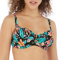 Freya "Wild Daisy" UW Sweetheart Padded Bikini Top (DD-HH) - Lion's Lair Boutique - 30, 32, 34, Bikini, Black, DD, E, F, Fashion, Freya, H, HH, Padded, Pattern, SALE, Swimwear, Top, UW, UWP, Warehouse - Freya