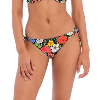 Freya "Floral Haze" Tie Side Bikini Brief - Lion's Lair Boutique - Black, Bottom, Fashion, Freya, L, M, Pattern, S, SALE, Swimwear, TSR, Warehouse, XL - Freya