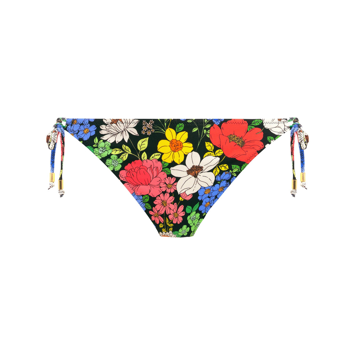 Freya "Floral Haze" Tie Side Bikini Brief - Lion's Lair Boutique - Black, Bottom, Fashion, Freya, L, M, Pattern, S, SALE, Swimwear, TSR, Warehouse, XL - Freya