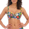 Freya "Floral Haze" UW Sweetheart Bikini Top (F-HH) - Lion's Lair Boutique - 30, 32, 34, Bikini, Black, F, Fashion, FF, Freya, G, GG, H, HH, Pattern, SALE, Swimwear, Top, UV, UWP, Warehouse - Freya