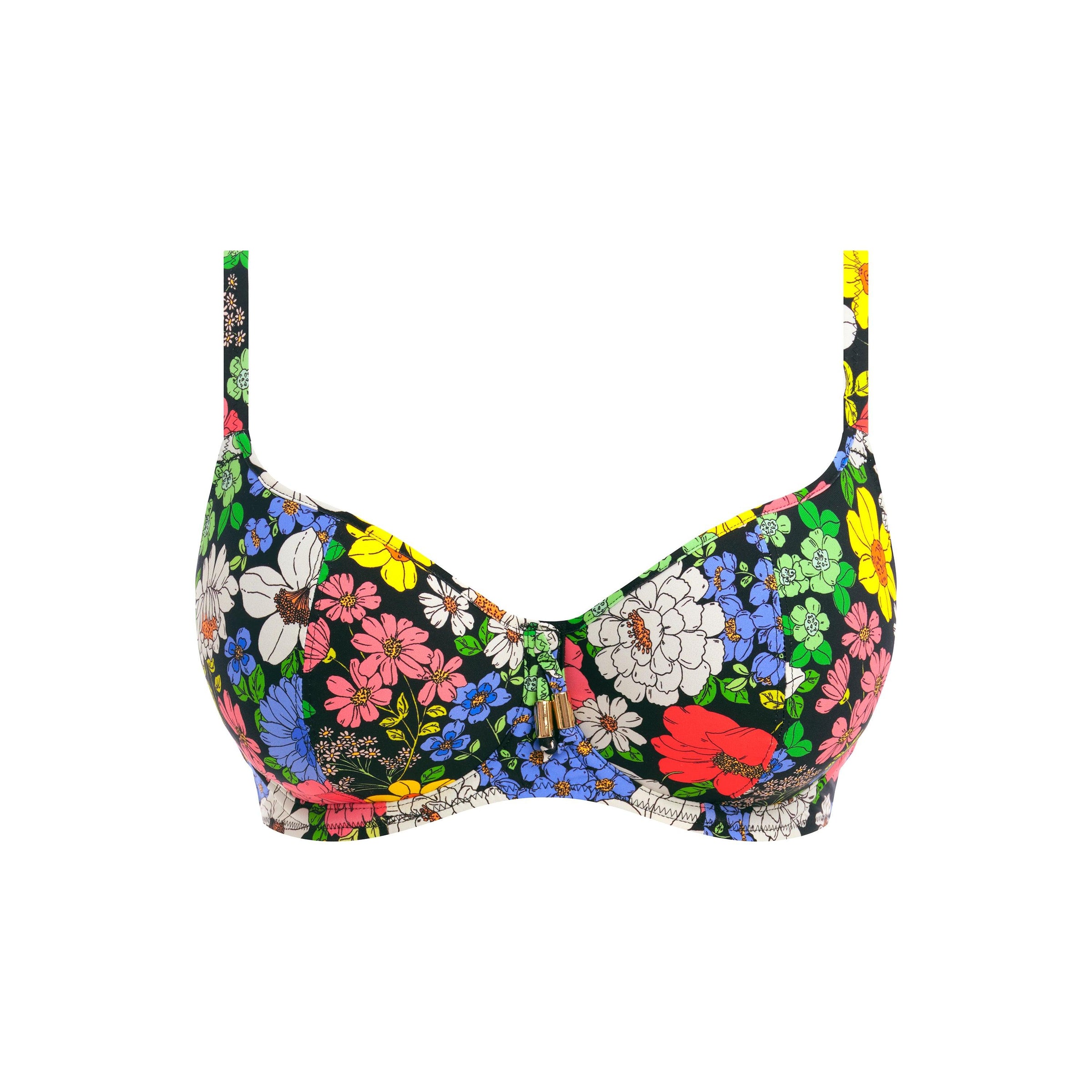 Freya "Floral Haze" UW Sweetheart Bikini Top (F-HH) - Lion's Lair Boutique - 30, 32, 34, Bikini, Black, F, Fashion, FF, Freya, G, GG, H, HH, Pattern, SALE, Swimwear, Top, UV, UWP, Warehouse - Freya