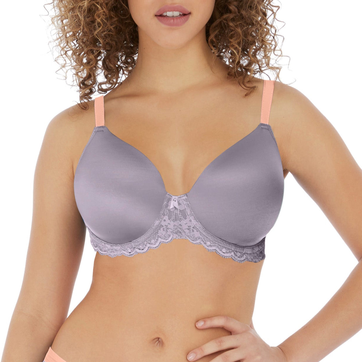 Freya "Offbeat" Mineral Grey UW Moulded Demi T-Shirt Bra (C-HH)