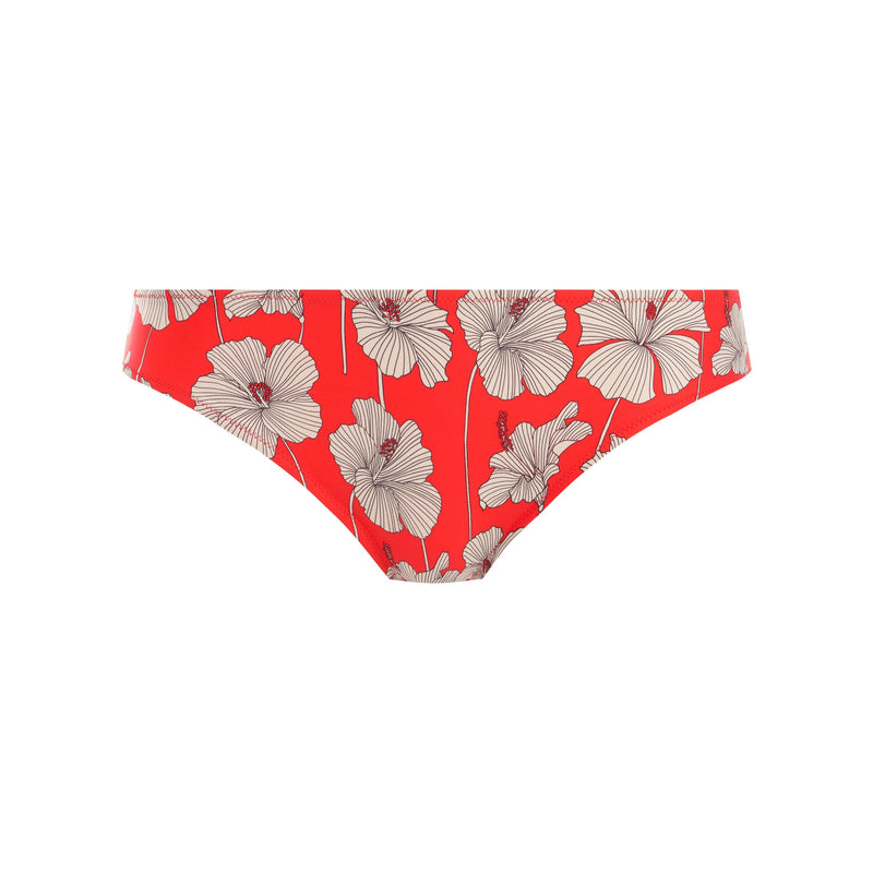 Freya "Hibiscus Beach" Bikini Brief - Lion's Lair Boutique - BIK, Black, Bottom, Classic, Fashion, Freya, Pattern, S, SALE, Swimwear, Warehouse, White, XS - Freya