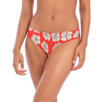 Freya "Hibiscus Beach" Bikini Brief - Lion's Lair Boutique - BIK, Black, Bottom, Classic, Fashion, Freya, Pattern, S, SALE, Swimwear, Warehouse, White, XS - Freya