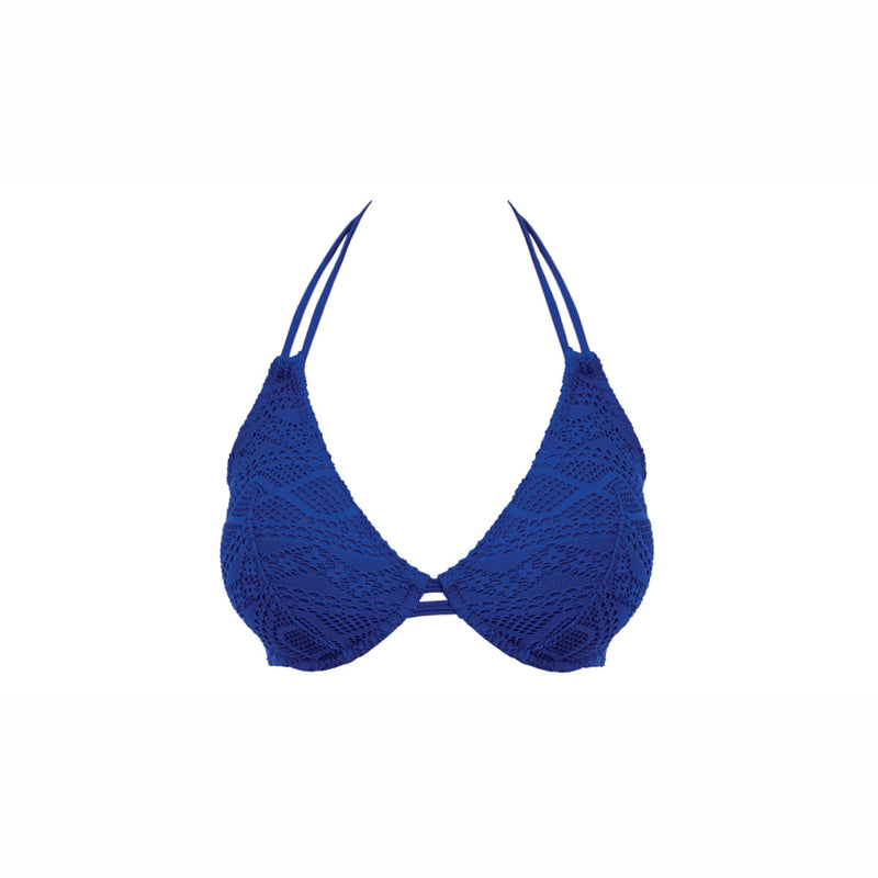 Freya "Sundance" Cobalt UW Bandless Halter Bikini Top (D-FF)