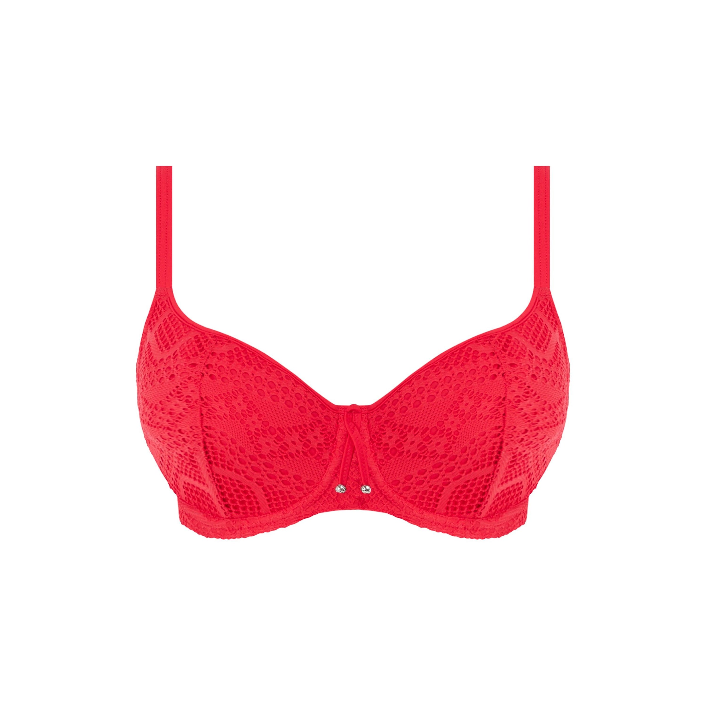 Freya "Sundance" Red UW Sweetheart Padded Bikini Top (E-H) - Lion's Lair Boutique - 30, 32, 34, 36, 38, Bikini, D, DD, E, F, Fashion, FF, Freya, G, GG, H, HH, Padded, SALE, Solid, Sundance, Swimwear, Top, UW, UWP, Warehouse - Freya