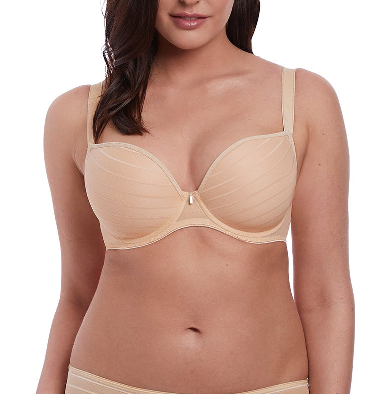 Freya "Cameo" Sand UW Deco Moulded Plunge Bra (E-GG)