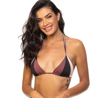 Guria Color Block  Burgundy Reversible Triangle Top