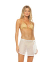 Guria Off-White Lattice Mini Skirt