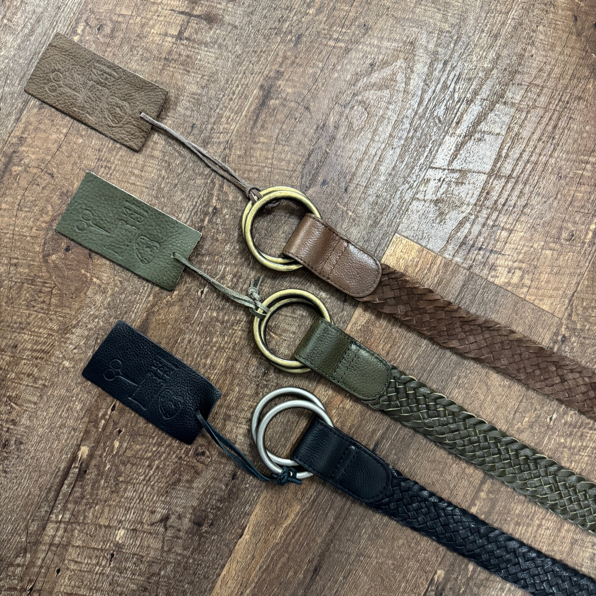 Cut Braided Leather Belt