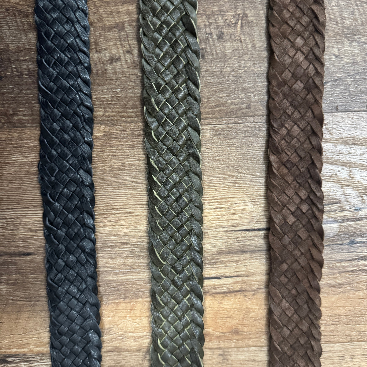 Cut Braided Leather Belt