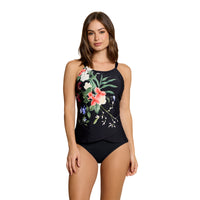 Jantzen "Flowery Floral Fantasy" Audrey Draped Tanini