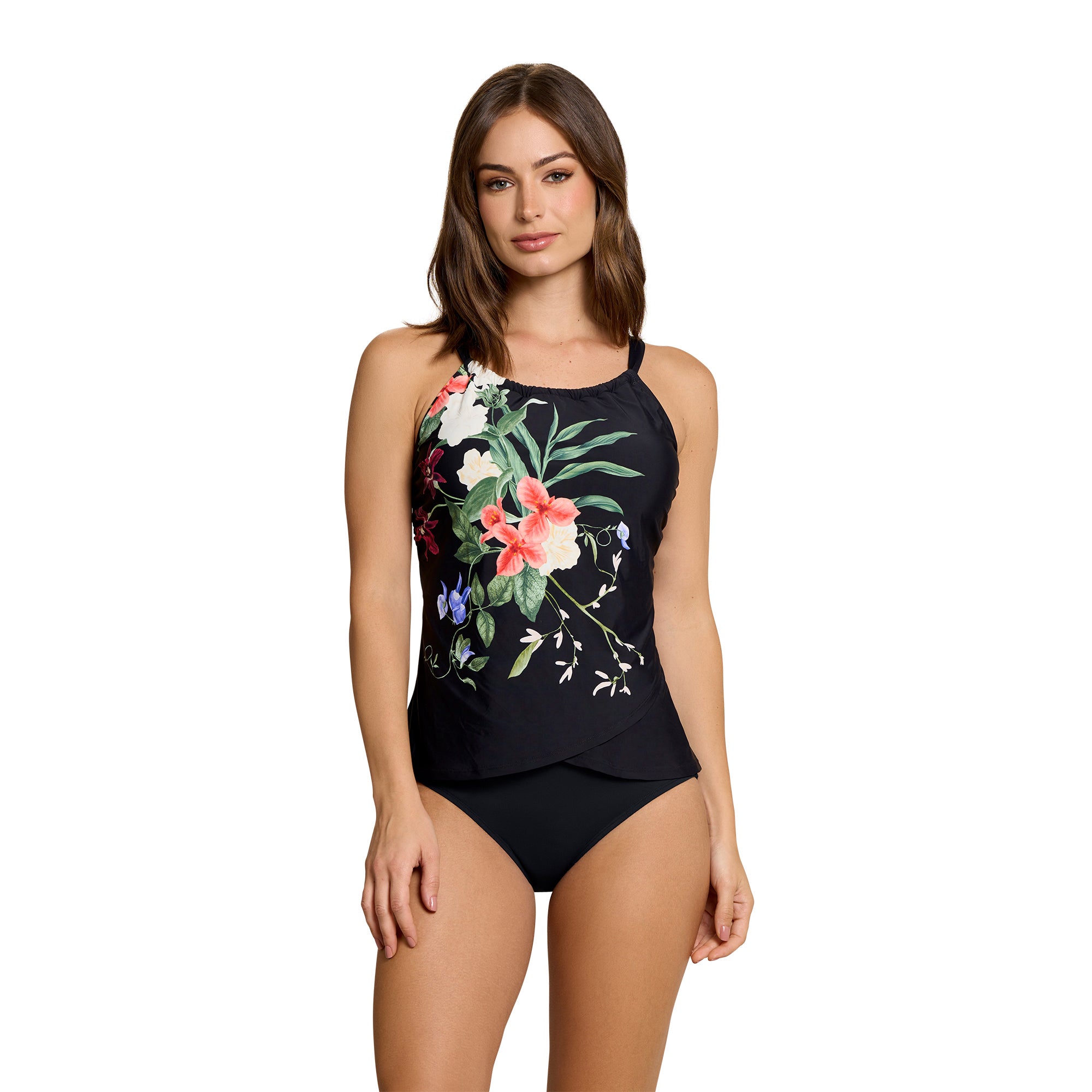 Jantzen "Flowery Floral Fantasy" Audrey Draped Tanini