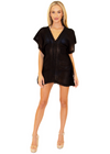"Seaspice" Black 100% Cotton Pull Over Crochet Cover-Up