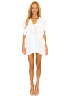 "Seaspice" White 100% Cotton Pull Over Crochet Cover-Up